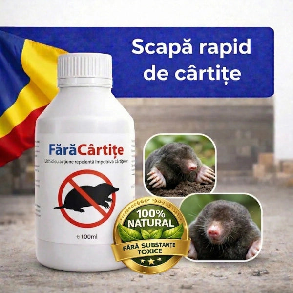 Soluție Naturală Anti-Cârtițe – Alungă Rapid Cârtițele din Grădină