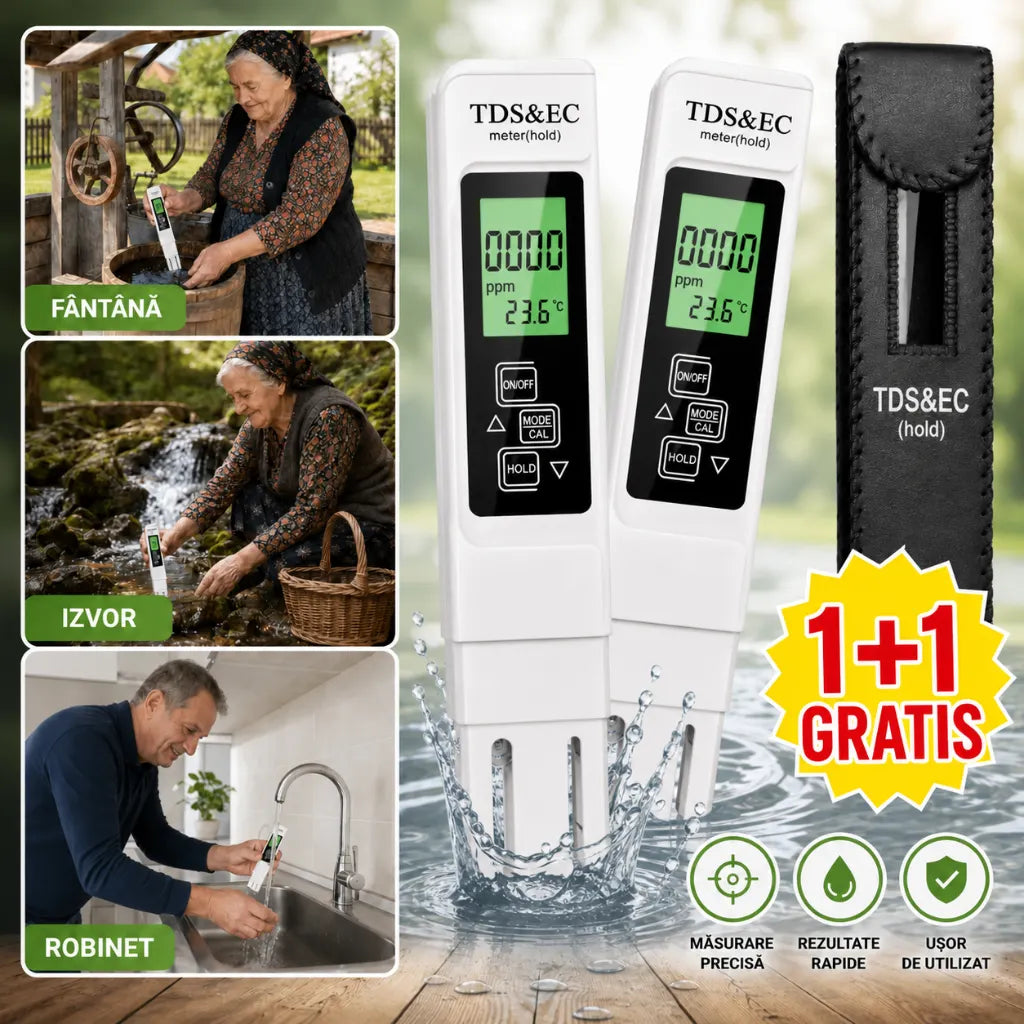 1+1 GRATIS | Aparat de Testat Calitatea Apei