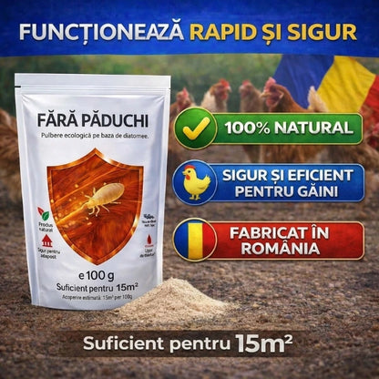 Tratament 100% natural pentru păduchii de găină