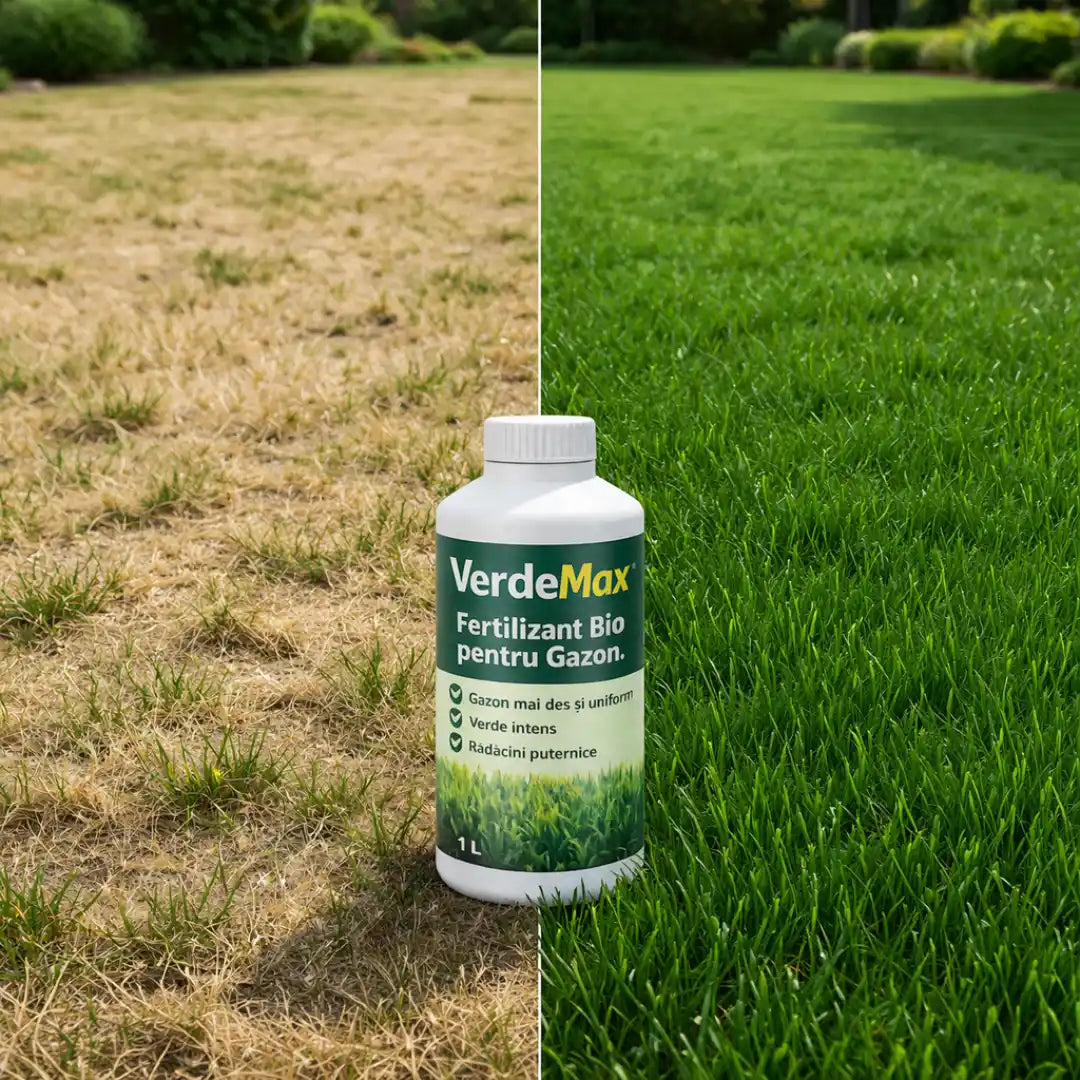 VerdeMax – Fertilizant Bio pentru Gazon, Verde Intens și Creștere Rapidă | 1L